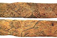 Lame osseuse  (France, Isturits, Grottes d'Isturitz et d'Oxocelhaya )(Magdalenien)